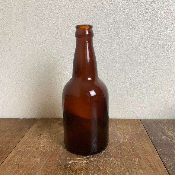 Obear-Nester Glass Co East St. Louis Illinois Brown Amber Beer Soda Pop Bottle - Picture 5 of 10